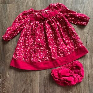Gymboree baby 6-12 month holiday red corduroy dress girls